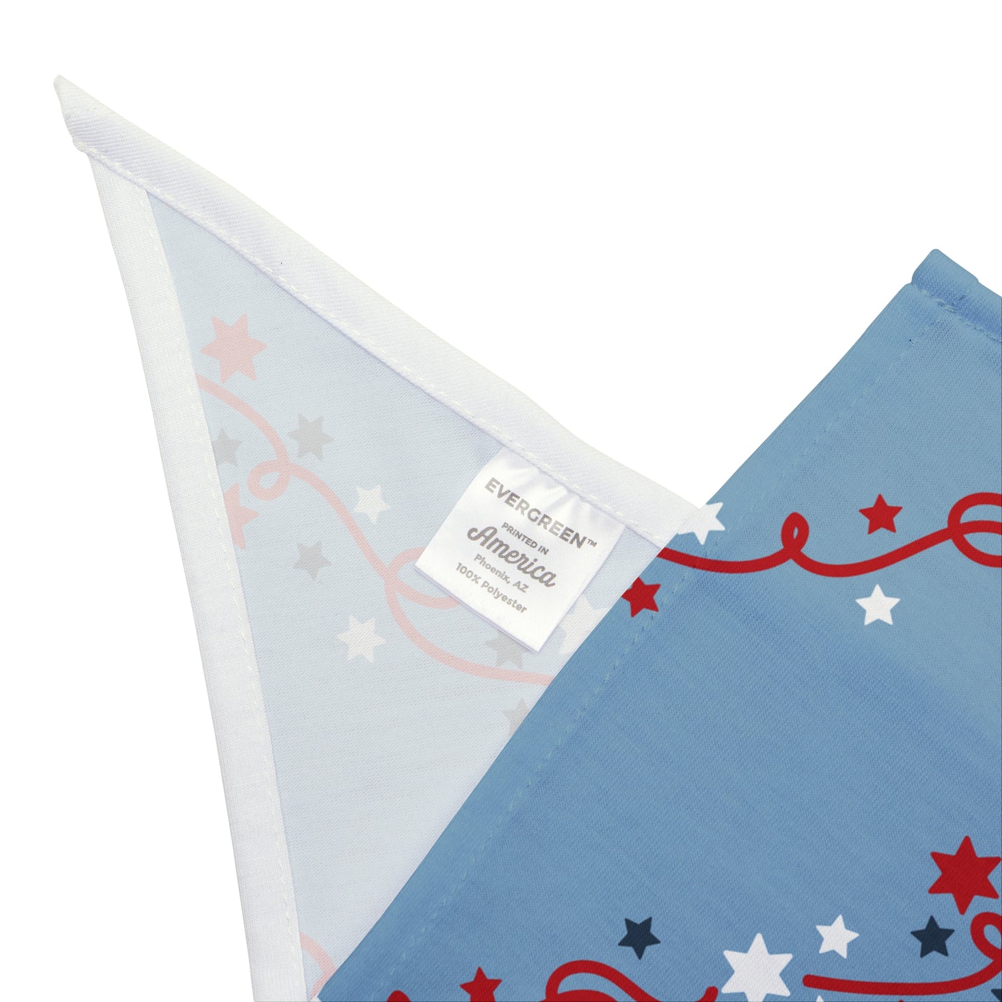 Blue, White and Red Star Line, 4th of July, Patriotic Bandana