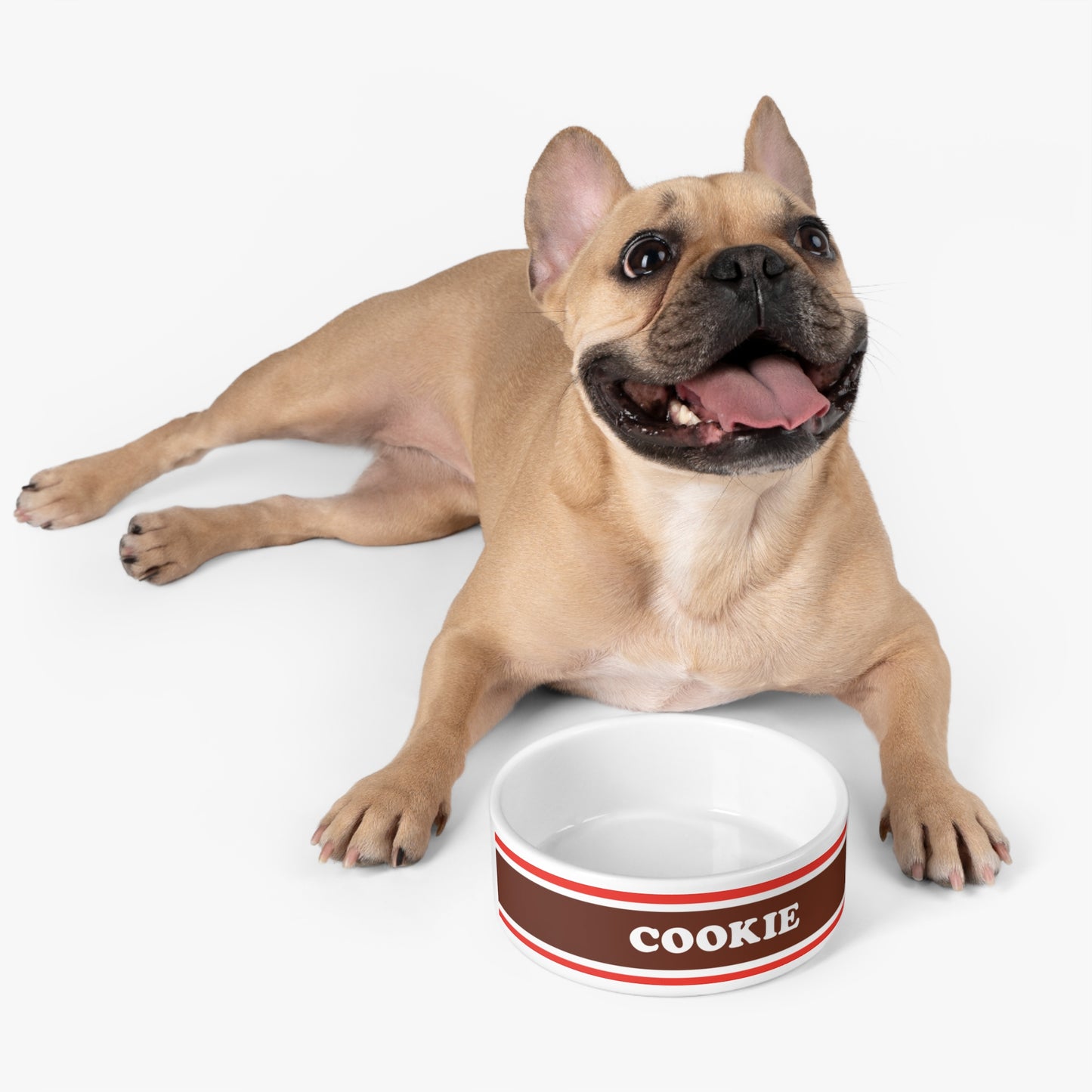 Personalized Ceramic Dog Bowl - Tootsie Roll Theme, Dishwasher & Microwave Safe, 16oz, 6" Diameter