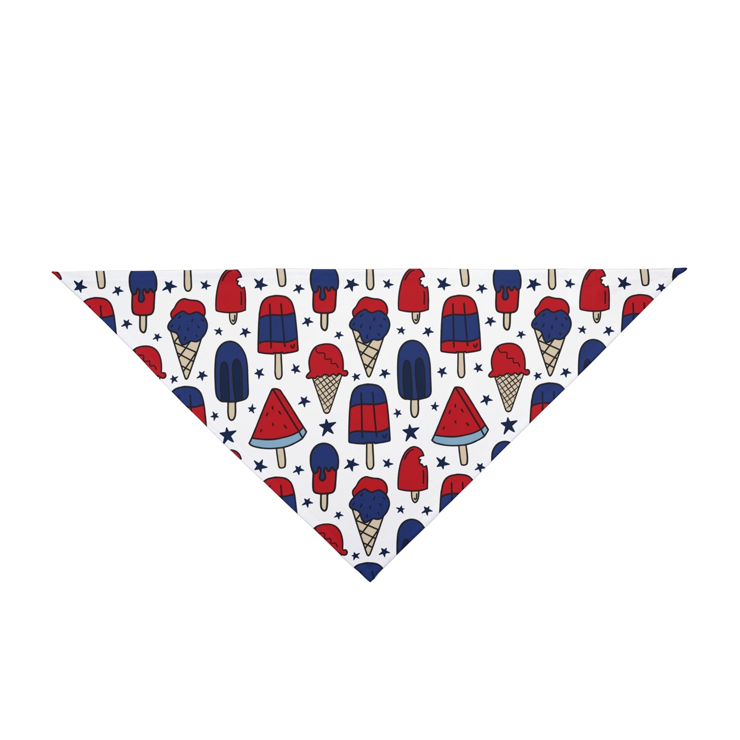 Blue and White Ice Cream, 4th of July, Patriotic Bandana