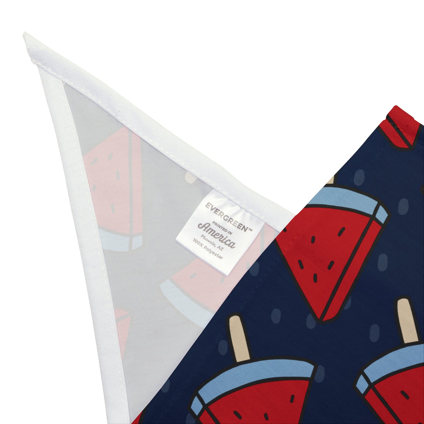 Blue and Red Watermelon Ice Cream, 4th of July, Patriotic Bandana