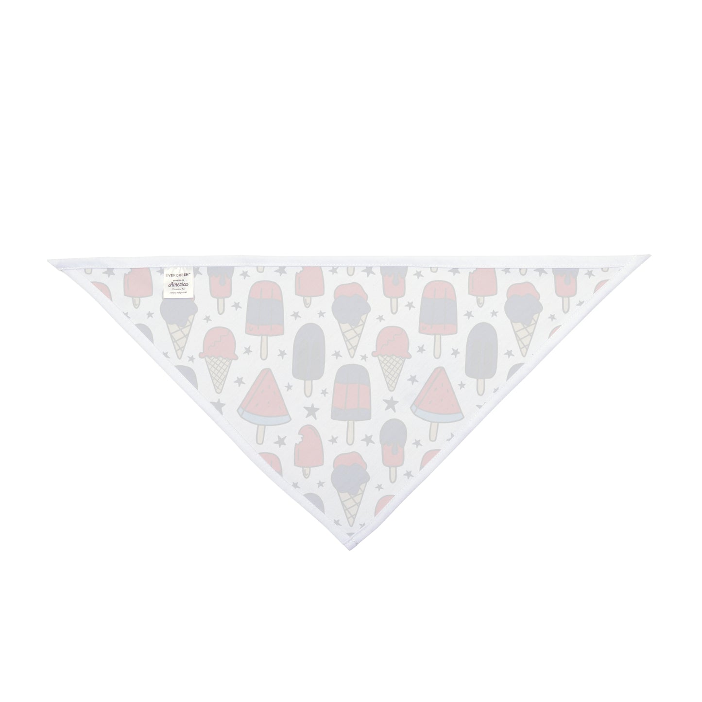 Blue and White Ice Cream, 4th of July, Patriotic Bandana