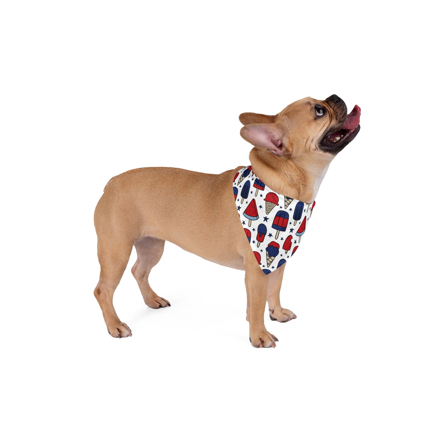 Blue and White Ice Cream, 4th of July, Patriotic Bandana