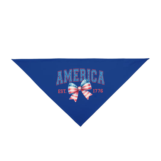 4th of July Bow, Patriotic Coquette Bandana