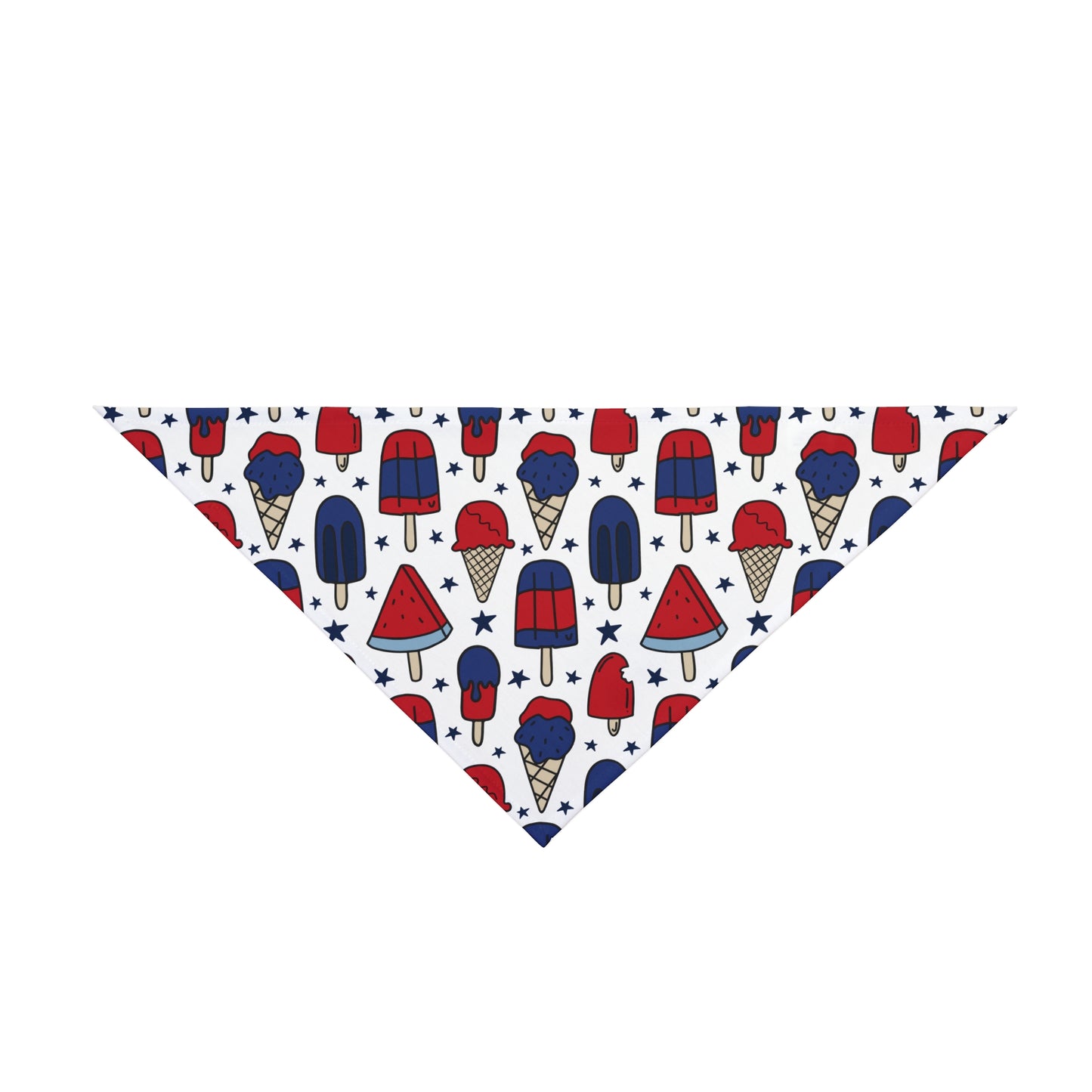 Blue and White Ice Cream, 4th of July, Patriotic Bandana