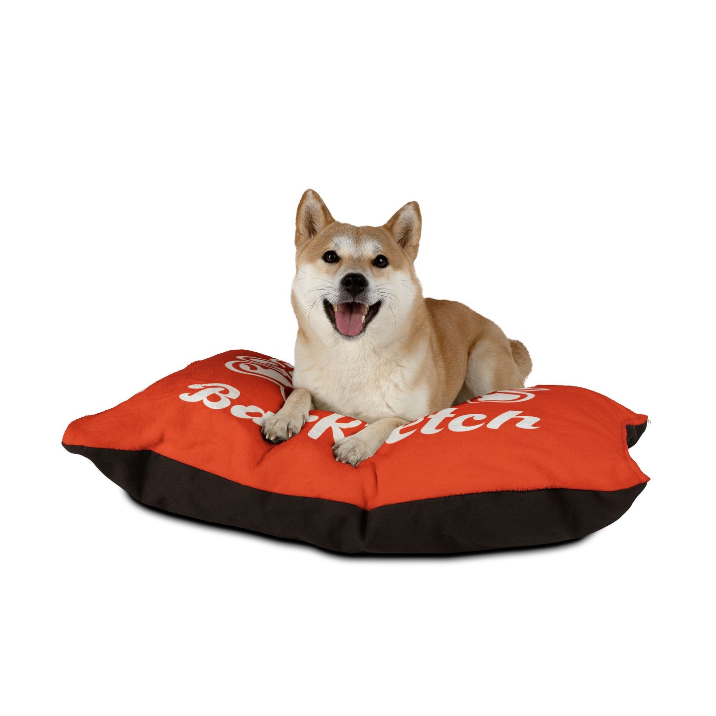 Pet Bed, Soccer Ball Lover Dogs Gift, Barkfetch Logo, Two Dogs Running With Ball, Dog Sleeping Mat, Animal Lover Cushion