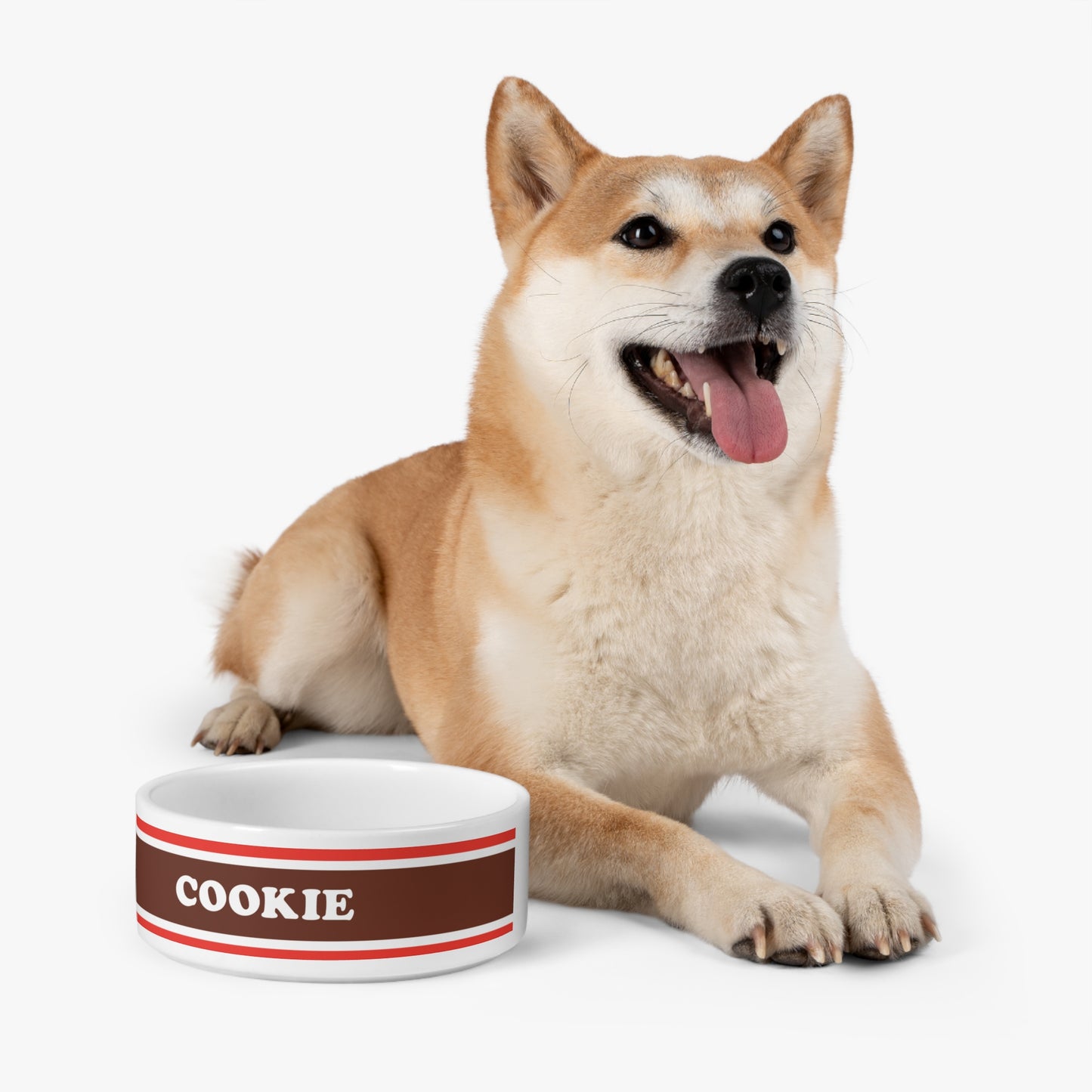Personalized Ceramic Dog Bowl - Tootsie Roll Theme, Dishwasher & Microwave Safe, 16oz, 6" Diameter