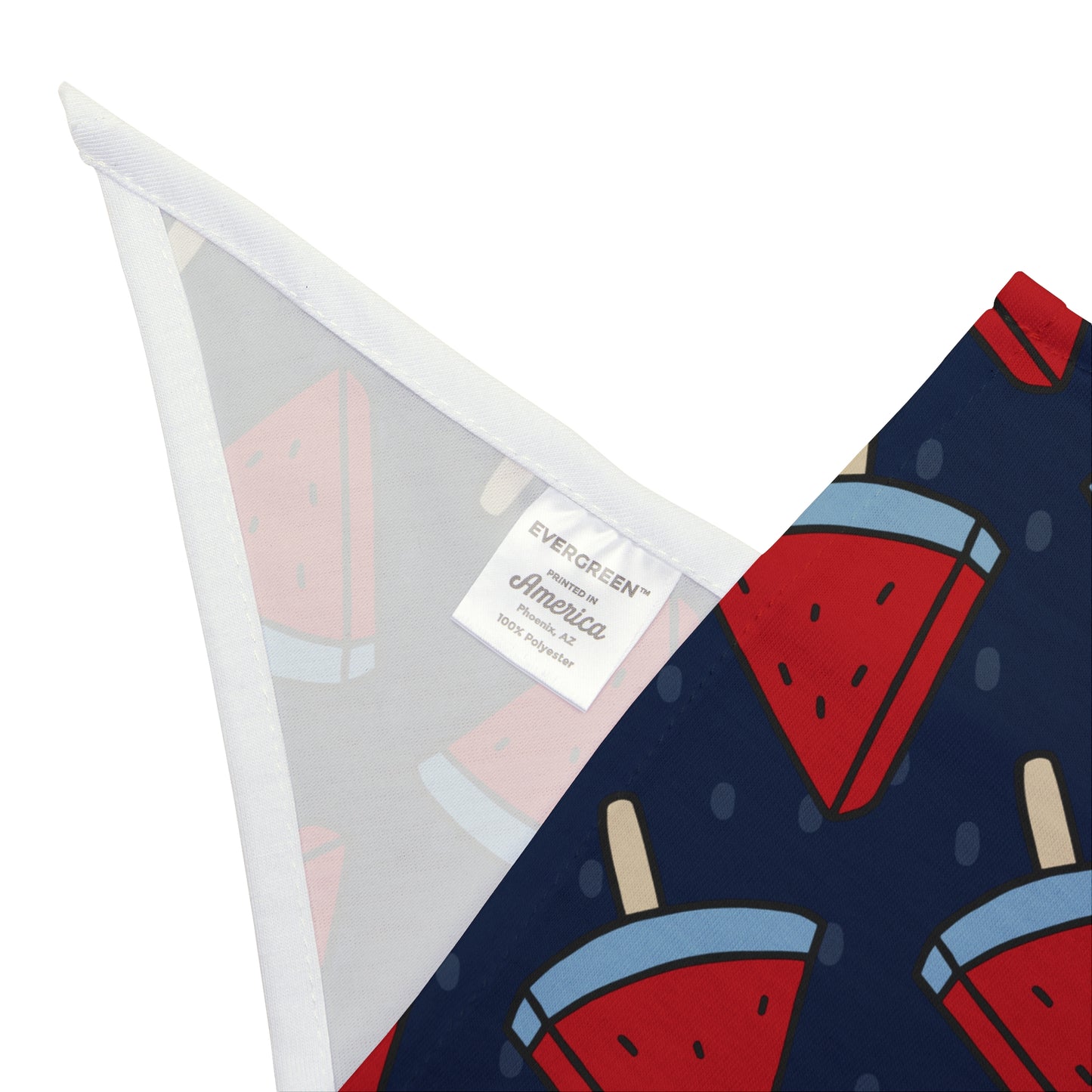 Blue and Red Watermelon Ice Cream, 4th of July, Patriotic Bandana
