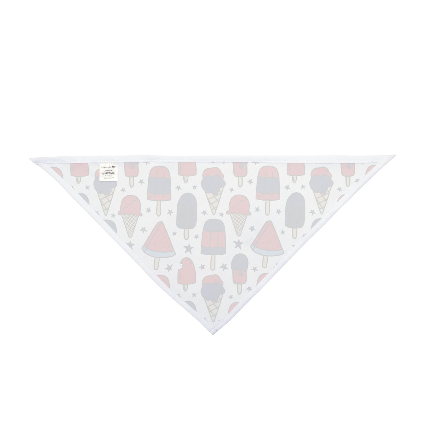 Blue and White Ice Cream, 4th of July, Patriotic Bandana
