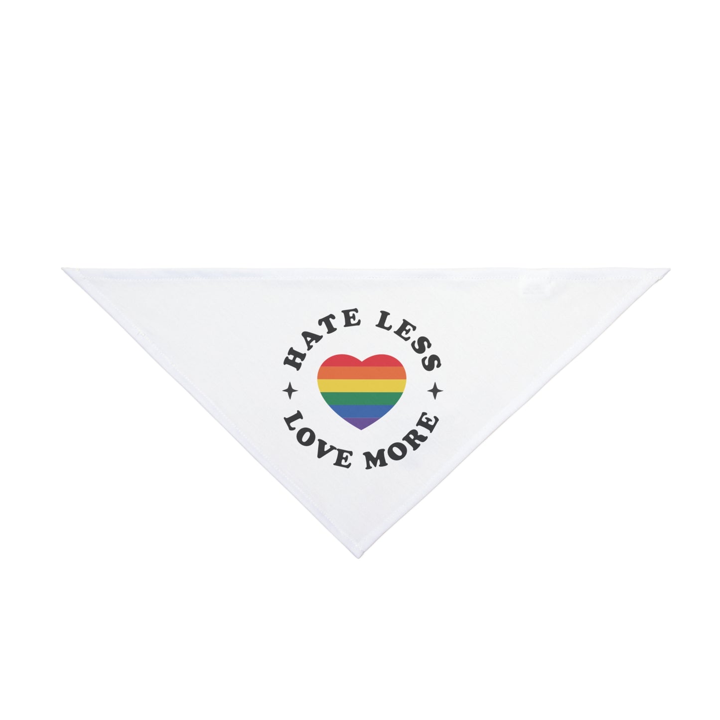 Hate Less Love More, Pride Month Dog Bandana
