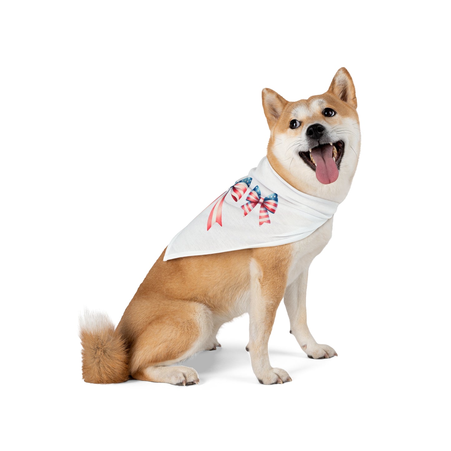 4th of July Bow, Patriotic Coquette Bandana