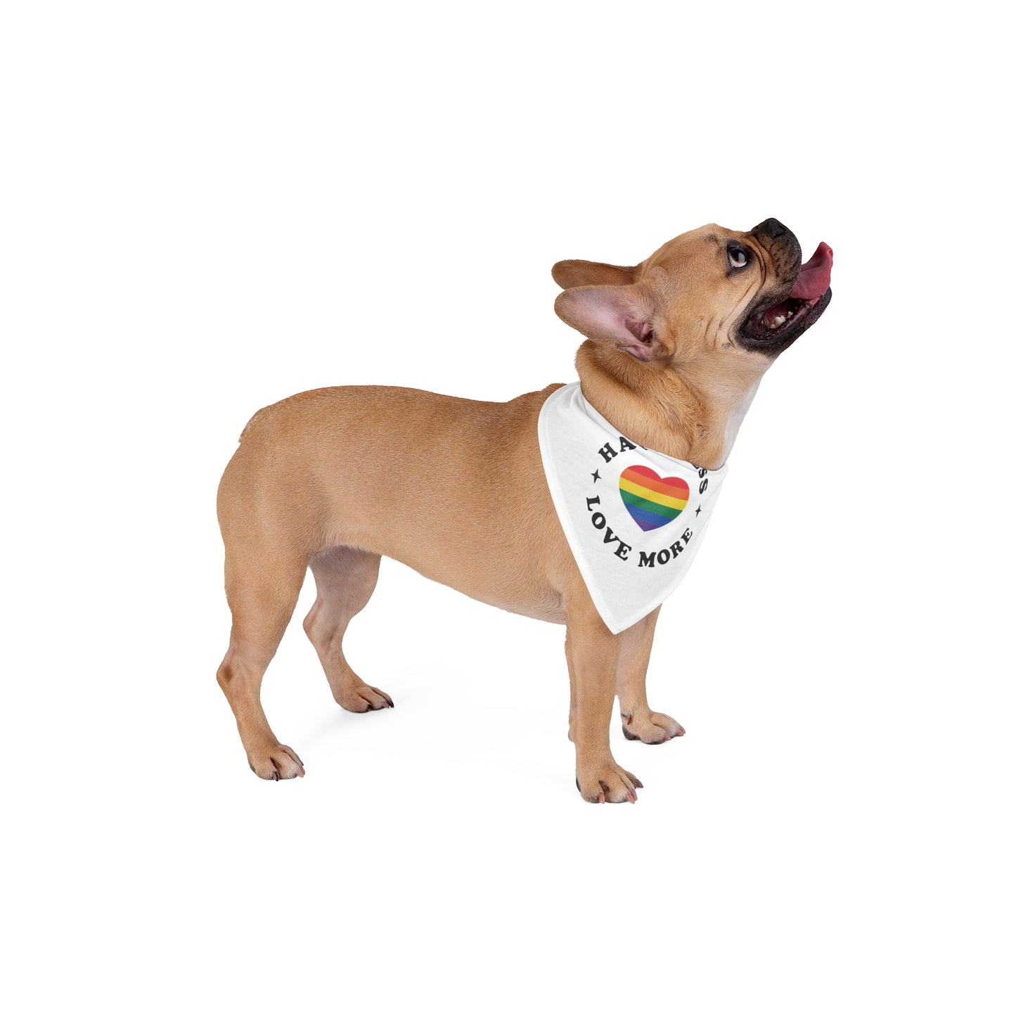 Hate Less Love More, Pride Month Dog Bandana