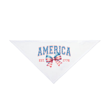 4th of July Bow, Patriotic Coquette Bandana