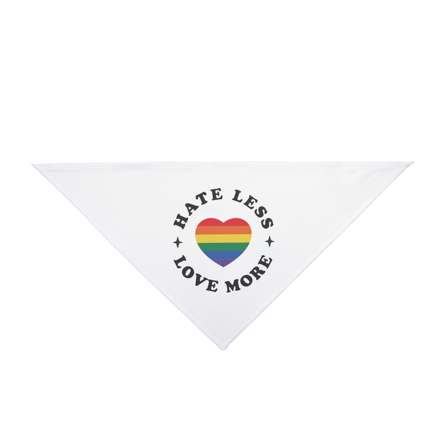 Hate Less Love More, Pride Month Dog Bandana