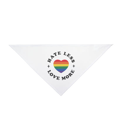 Hate Less Love More, Pride Month Dog Bandana