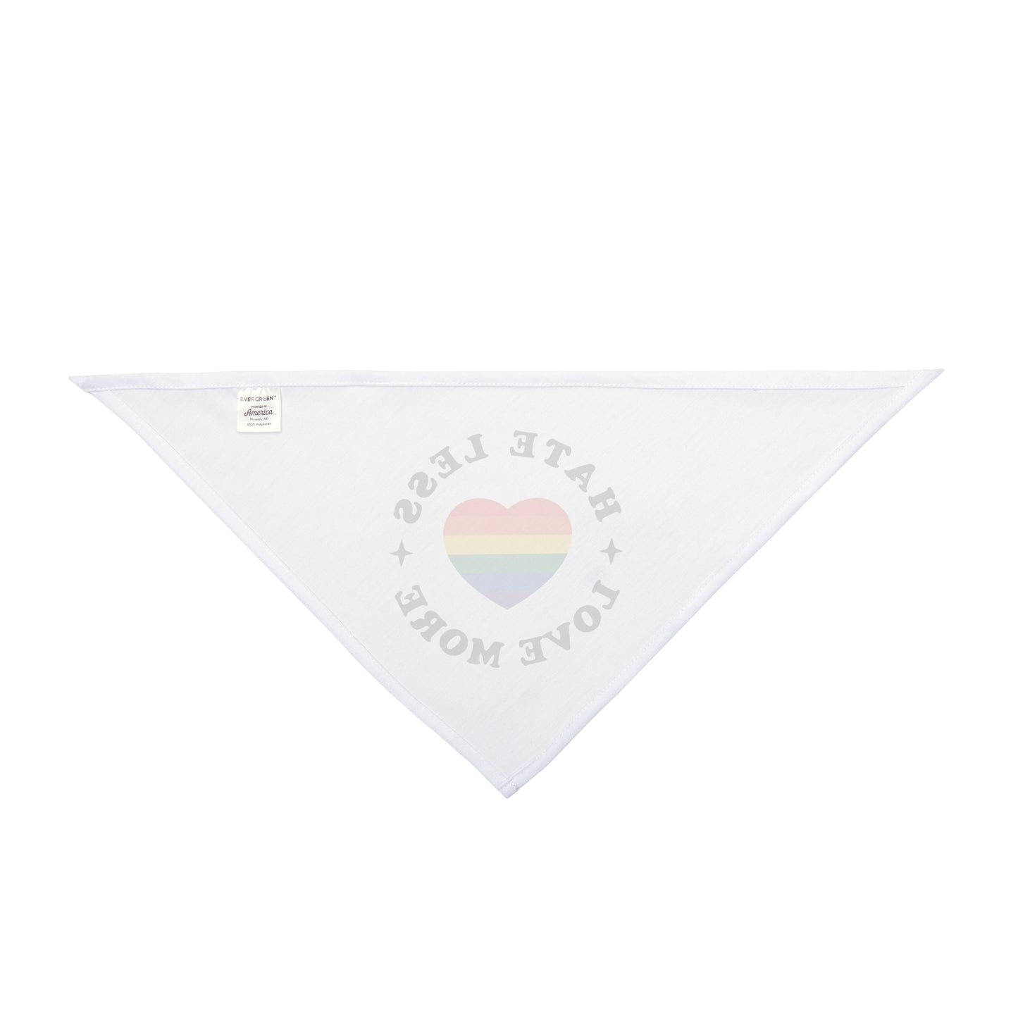 Hate Less Love More, Pride Month Dog Bandana