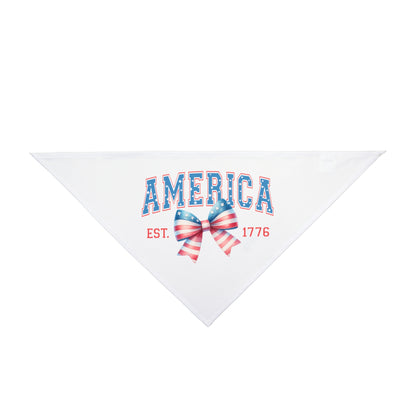 4th of July Bow, Patriotic Coquette Bandana